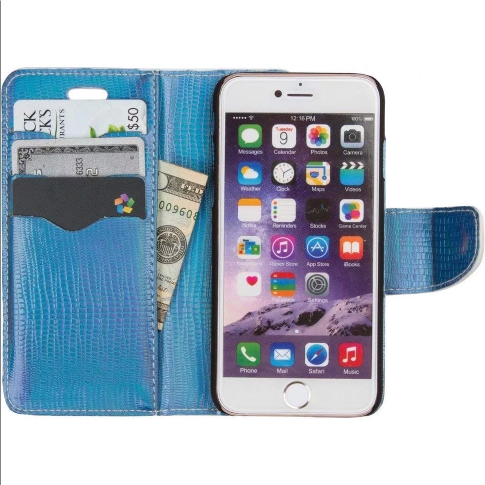 BRAND NEW iPhone wallet case Blue Candywirez